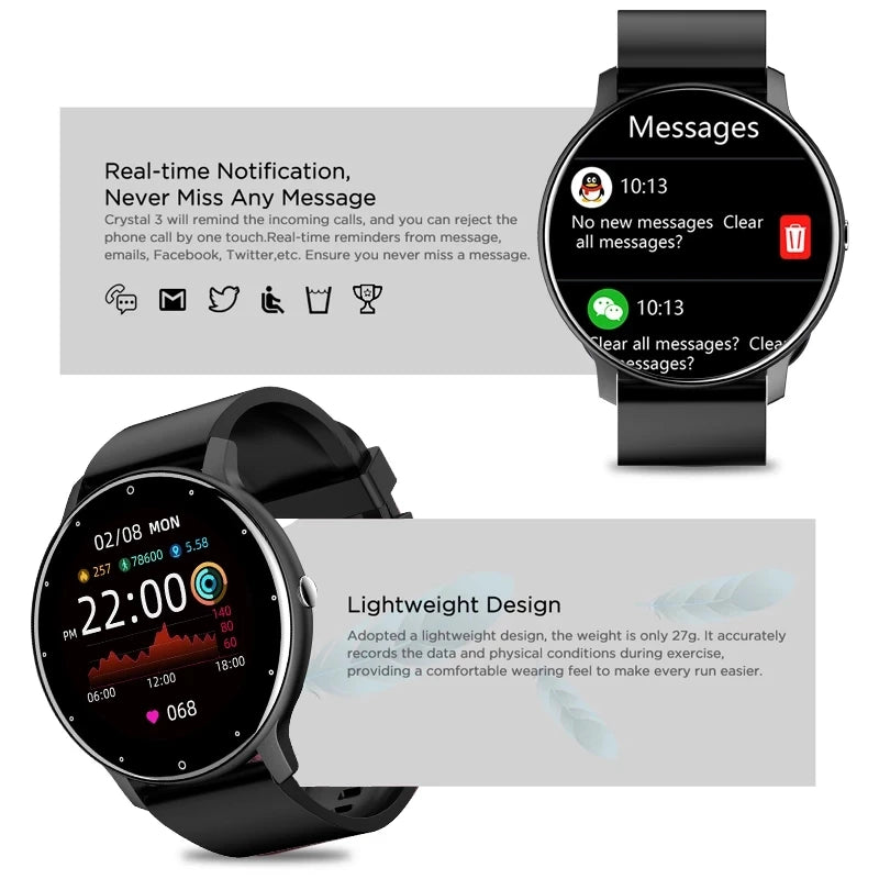 LIGE 2026 Smart Watch Women Men Ladies Gift Sport Fitness Men Watches Heart Rate Monitor Waterproof Smartwatch For Android IOS