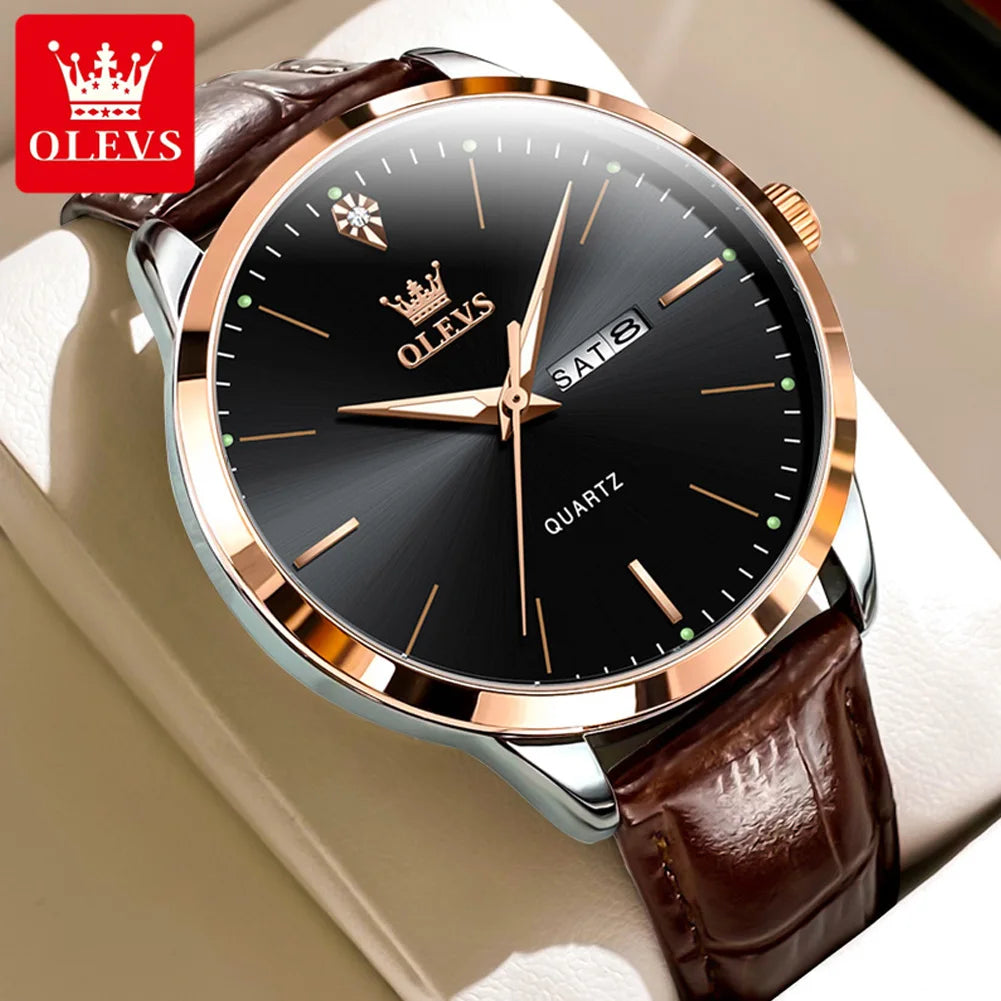 OLEVS classic leather men's eatch