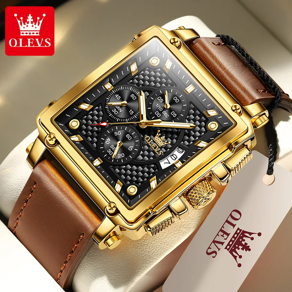 olevs 9925 casual square watch