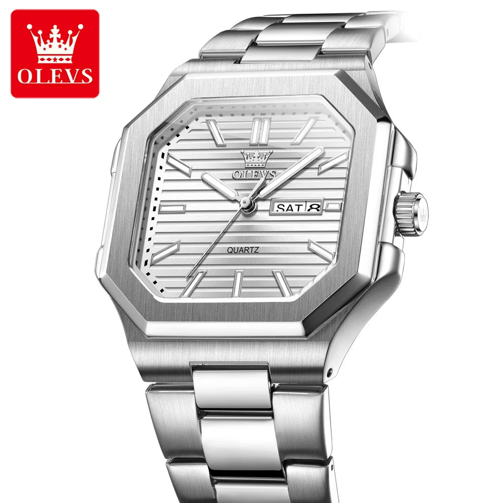 OLEVS fashion steel Quartz Men's watch