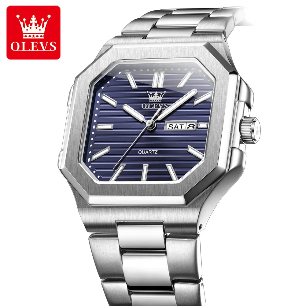 OLEVS fashion steel Quartz Men's watch