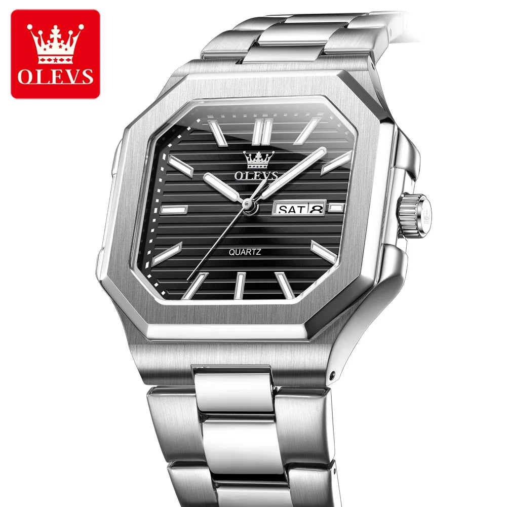 OLEVS fashion steel Quartz Men's watch