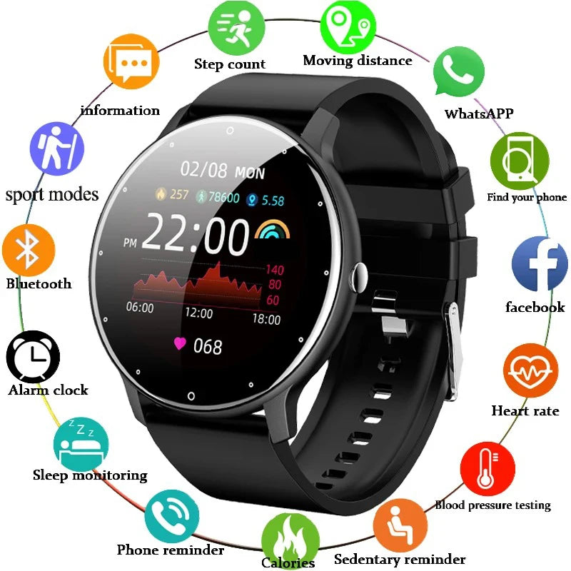 LIGE 2026 Smart Watch Women Men Ladies Gift Sport Fitness Men Watches Heart Rate Monitor Waterproof Smartwatch For Android IOS
