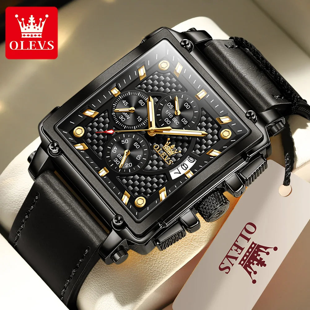 olevs 9925 casual square watch